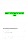 WGU C190 INTRODUCTION TO BIOLOGY PRE-ASSESSMENT QUESTIONS WITH COMPLETE ANSWERS