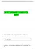 WGU C190 INTRODUCTION TO BIOLOGY  QUESTIONS WITH COMPLETE ANSWERS