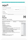 2024 AQA GCSE POLISH Paper 3 Reading Question Paper with Detailed Mark Scheme