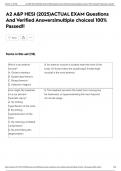 A2 A&P HESI &lpar;2025&rpar;ACTUAL EXAM Questions And Verified Answers&vert;multiple choices&vert; 100&percnt; Passed&excl;&excl;