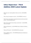 Iahss Supervisor - Third Addition 2025 Latest Update