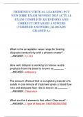 FRESENIUS VIRTUAL LEARNING PCT NEW HIRE EXAM NEWEST 2025 ACTUAL EXAM COMPLETE QUESTIONS AND CORRECT DETAILED ANSWERS &lpar;VERIFIED ANSWERS&rpar; &vert;ALREADY GRADED A&plus;