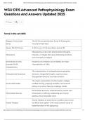 WGU D115 Advanced Pathophysiology Exam Questions And Answers Updated 2025