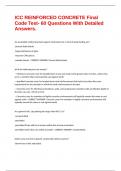 ICC REINFORCED CONCRETE Final Code Test- 60 Questions With Detailed Answers&period;