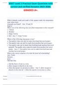 WSET Level 2 Practical Exam Questions with correct and verified Answers 2025-2026&period; GRADED A&plus;&period;