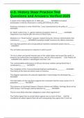 U&period;S&period; History Staar Practice Test Questions and Answers Verified 2025