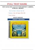 TEST BANK FOR CALCULUS 8TH EDITION VARBERG&comma; PURCELL&comma; RIGDON