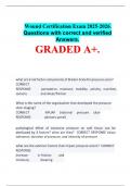 Wound Certification Exam 2025-2026&period;  Questions with correct and verified Answers&period; GRADED A&plus;&period;