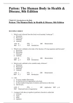 complete test bank for The Human Body in Health & Disease 8th Edition by Kevin T&period; Patton includes hundreds of multiple-choice&comma; true&sol;false&comma; matching&comma; and fill-in-the-blank questions designed to match each chapter in the textbook&period;