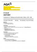 AQA&lowbar;2024&colon; A-level History &ndash;   Component 1G Challenge and Transformation&colon;   Britain&comma; c1851&ndash;1964   &lpar;Merged Question Paper and Marking Scheme&rpar; 