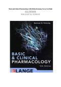 Basic and Clinical Pharmacology 14th Edition Test Bank Katzung & Trevor Comprehensive Questions and Answers