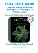 Test Bank For Campbell Biology 9th Edition by Jane B&period; Reece
