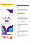 TEST BANK FOR NURSING TODAY TRANSITION AND TRENDS 11TH EDITION BY ZERWEKH 100&percnt; verified