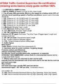 ATSSA Traffic Control Supervisor Re-certification &lpar;missing some basics&rpar; study guide verified 100&percnt;