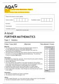 AQA&lowbar;2024&colon; A-level Further Mathematics - Paper 3   Statistics   &lpar;Merged Question Paper and Marking Scheme&rpar;