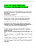 ATSC 113 - Snow Sports Exam Questions with Complete Answers