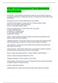 ATSC 113 Assessment Test Questions and Answers