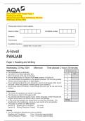 2024&lowbar;AQA A-Level Panjabi Paper 1  Reading and Writing   &lpar;Merged Question Paper and Marking Scheme&rpar; 