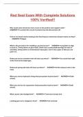 Red Seal Exam With Complete Solutions 100&percnt; Verified&excl;&excl;