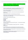 ATSC 113 FINAL&colon; SNOW- SPORTS EXAM QUESTIONS AND ANSWERS
