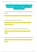 OLETS Recertification Questions and Answers Latest Version &lpar;2024&sol;2025&rpar;  Already Passed