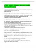 ATSC 113 Fly C Exam Questions with Correct Answers