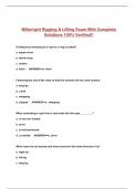 Millwright Rigging & Lifting Exam With Complete Solutions 100&percnt; Verified&excl;&excl;