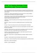 ATSC 113 Sailing Modules Exam Questions with Correct Answers