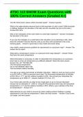 ATSC 113 SNOW Exam Questions with 100&percnt; Correct Answers &lpar;Graded A&plus;&rpar;