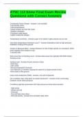 ATSC 113 Snow Final Exam Review Questions with Correct Answers