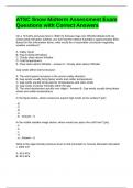 ATSC Snow Midterm Assessment Exam Questions with Correct Answers