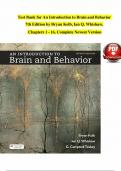 TEST BANK For An Introduction to Brain and Behavior&comma; 7th Edition by Bryan Kolb&comma; Ian Q&period; Whishaw&comma; Verified Chapters 1 - 16&comma; Complete Newest Version