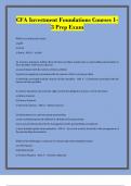 CFA Investment Foundations Courses 1-3 Prep Exam