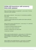 OPMA 403 &lpar;questions with answers&rpar; 2025-2026 updated