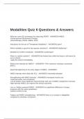 Modalities Quiz 6 Questions & Answers
