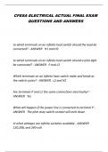 CFESA ELECTRICAL ACTUAL FINAL EXAM  QUESTIONS AND ANSWERS