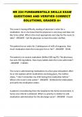 NR 224 FUNDAMENTALS SKILLS EXAM  QUESTIONS AND VERIFIED CORRECT  SOLUTIONS&comma; GRADED A&plus;
