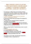 PHR CERTIFICATION EXAM 2025 LATEST QUESTIONS AND DETAILED CORRECT ANSWERS &lpar;VERIFIED ANSWERS&rpar; &vert; ALREADY GRADED A&plus;