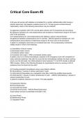 Critical Care Exam &num;2 NEWEST 2025&sol;2026 ACTUAL EXAM COMPLETE QUESTIONS AND CORRECT DETAILED ANSWERS &lpar;VERIFIED ANSWERS&rpar; &vert;ALREADY GRADED A&plus;&vert;&vert;BRAND NEW&excl;&excl;