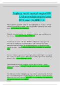 Prophecy health medical surgical RN A with complete solution latest 2025 exam GRADED A&plus;
