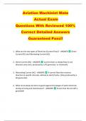 Aviation Machinist Mate  Actual Exam  Questions With Reviewed 100&percnt;  Correct Detailed Answers  Guaranteed Pass&excl;&excl; 