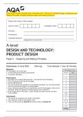 2024&lowbar;AQA&colon; A-level DESIGN AND TECHNOLOGY&colon; PRODUCT DESIGN Paper 2 Designing and  Making Principles &lpar;merged Question paper and marking scheme&rpar; 