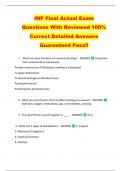 INP Final Actual Exam  Questions With Reviewed 100&percnt;  Correct Detailed Answers  Guaranteed Pass&excl;&excl; 