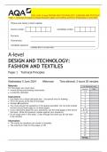 2024&lowbar;AQA&colon; A-level DESIGN AND TECHNOLOGY&colon; FASHION AND TEXTILES  Paper 1 Technical Principles &lpar;merged Question paper and marking scheme&rpar;&colon; Wednesday 5 June 2024