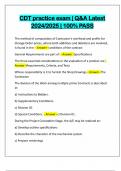 CDT practice exam &vert; Q&A Latest 2024&sol;2025 &vert; 100&percnt; PASS