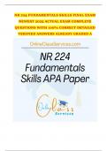 NR 224 FUNDAMENTALS SKILLS FINAL EXAM NEWEST 2025 ACTUAL EXAM COMPLETE QUESTIONS WITH 100&percnt; CORRECT DETAILED VERIFIED ANSWERS ALREADY GRADED A