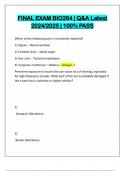 FINAL EXAM BIO264 &vert; Q&A Latest 2024&sol;2025 &vert; 100&percnt; PASS