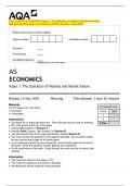 2024&lowbar;AQA&colon; AS ECONOMICS Paper 1&period; The Operation of Markets and Market Failure   &lpar;Merged Question paper and marking scheme&rpar;&colon; Monday 13 May 2024 