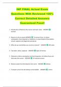 INP FINAL Actual Exam  Questions With Reviewed 100&percnt;  Correct Detailed Answers  Guaranteed Pass&excl;&excl; 