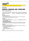 2024&lowbar;AQA&colon; A-level ENGLISH LANGUAGE AND LITERATURE Paper 2 Exploring Conflict  &lpar;Merged Question paper and marking scheme&rpar;&colon; Wednesday 5 June 2024  A-level  ENGLISH LANGUAGE AND LITERATURE